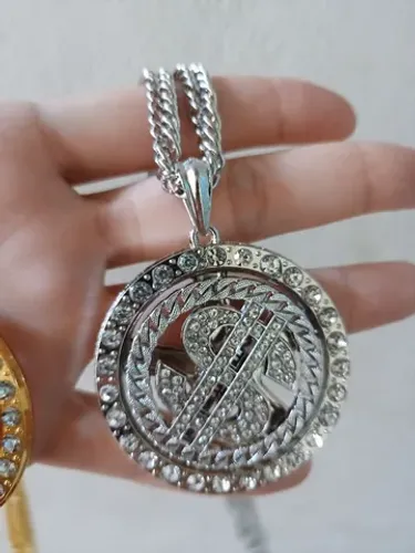 Colar dólar que gira 