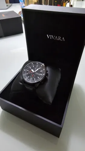 Relógio Vivara Masculino Aviador Couro Prero