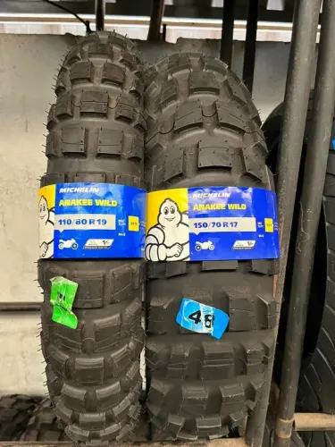 Par de Pneu Michelin Anakee wild 110/80-19 e 150/70-17 Bmw GS310 GS750/V-strom/Tiger 900