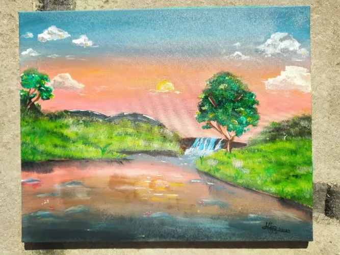 Faço quadros personalizados pintura em tela