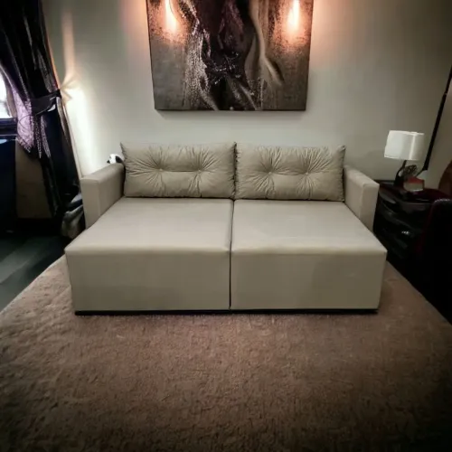 Sofa 1.95 por 1.20 use tbm como cama em varias cores direto de fabrica