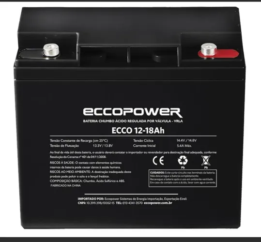 Bateria 12v 18Ah para Nobreak 