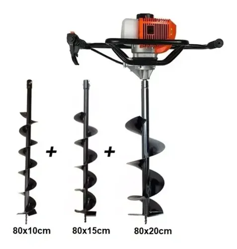 Perfurador De Solo Profissional A Gasolina 52cc 3 Brocas Sa Tools Nakan