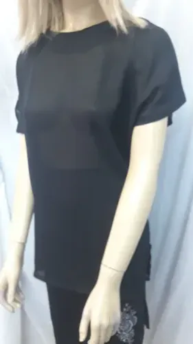 Blusa Túnica Poliéster Manga Curta Feminina