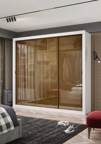 Guarda Roupa Espanha Premium Vidro Reflecta 216cm (Novo Direto da Fábrica)
