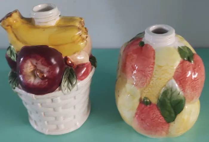 Lote de porta sabão de Cerâmica em Formato de Frutas