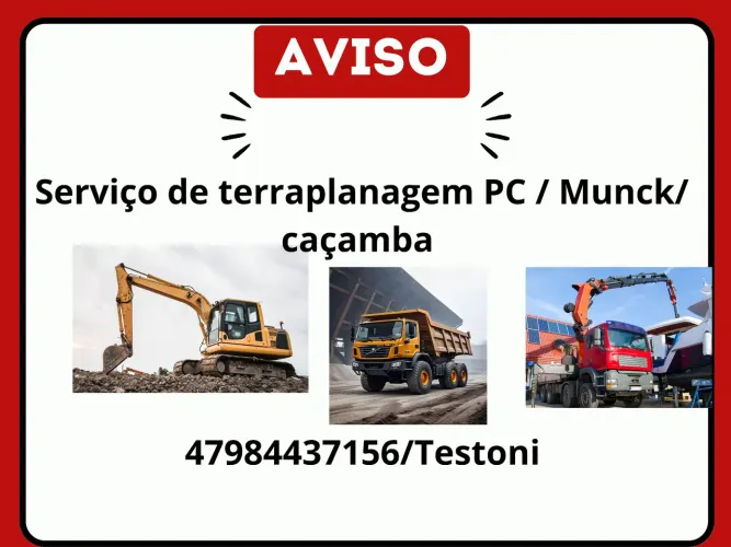 Serviço de terraplanagem também PC 1 tonelada