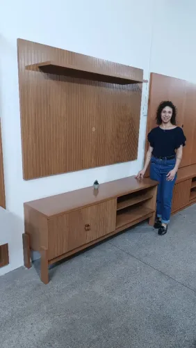 Painel ripado com rack peça nova pronta entrega 