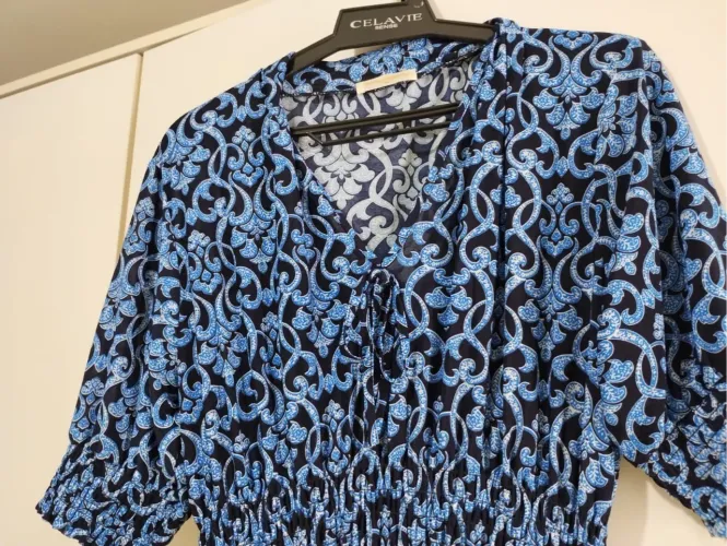 Vestido floral azul - tamanho XL
