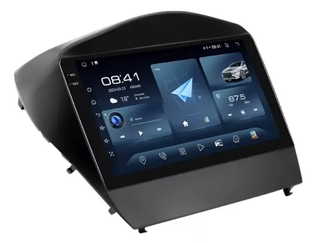 Central Multimídia Android Qled 9 pol. Carplay e Android Auto s/ fio IX35