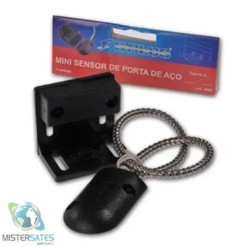 Mini Sensor De Porta De Aco E Portoes Preto Stillus