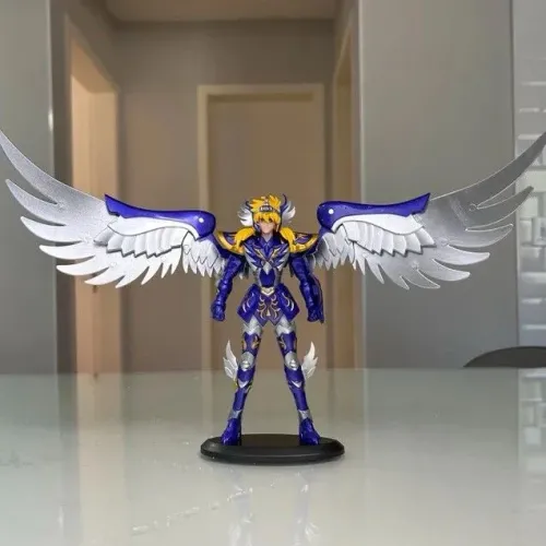 Action Figure Cavaleiros do Zodíaco Hyoga de Cisne armadura divina 18cm Novo