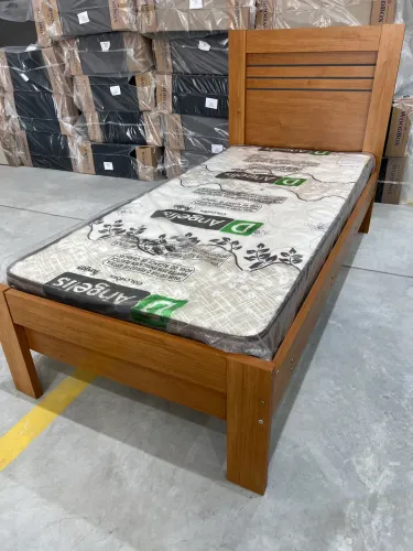 Cama de Solteiro 100% MDF + Colchão NOVO ULTIMA PEÇA