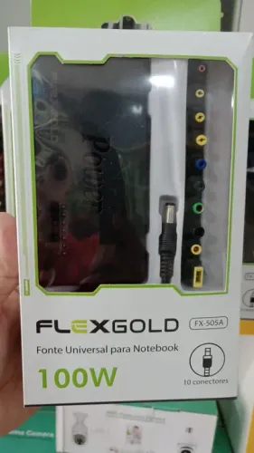 Fonte Universal para Notebook Flexgold 100W - 10 Conectores