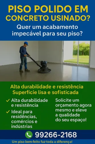 Piso Polido em Concreto Usinado