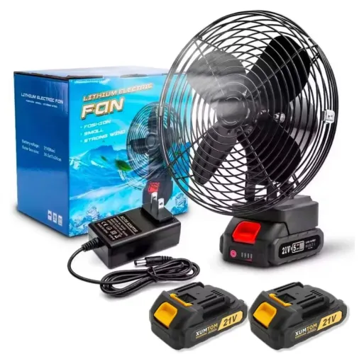 Ventilador Elétrico Portátil 21V com Bateria 