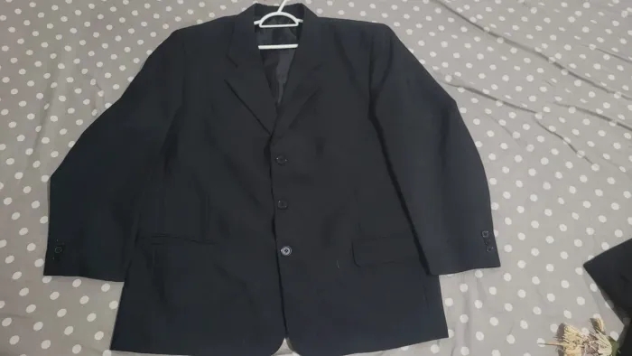 Blazer social (preto listrado)