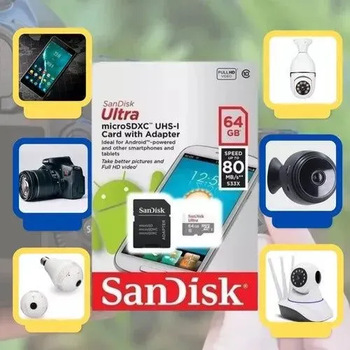 Cartão de memória skandisk 64GB (entrega)