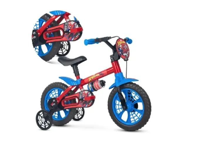 Bicicleta spider man Aro12 Nova (saldão)
