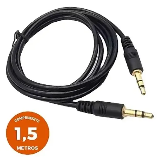 CABO AUXILIAR DE SOM P2 X P2 MACHO ESTEREO 1.5M
