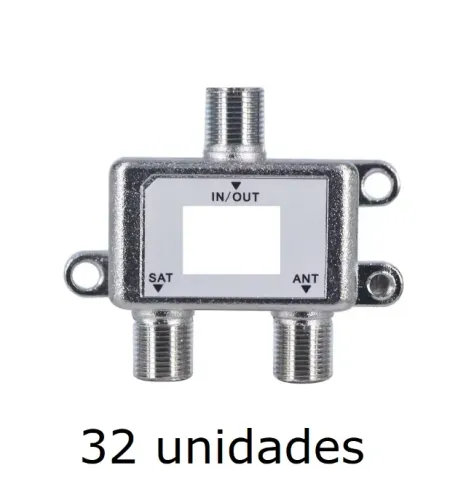 32 Unidades de Splitter dividor de sinal 1 para 2 tv cabo antena