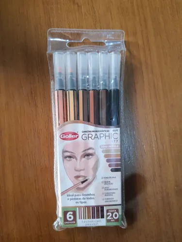Canetas Hidrográficas Göller Graphic Tons de Pele - 6 cores