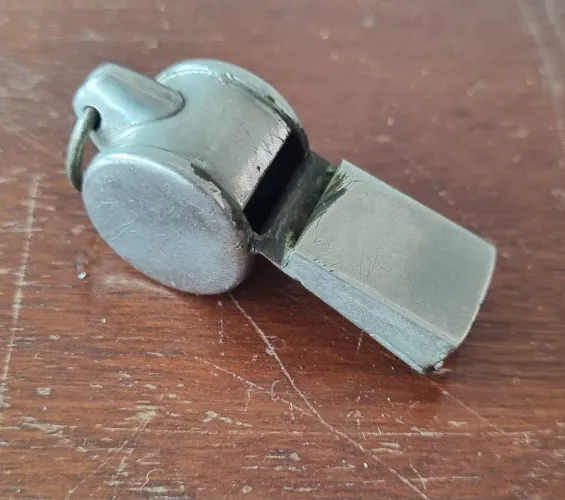 Antigo Apito Profissional Futebol de Metal Eberle Anos70