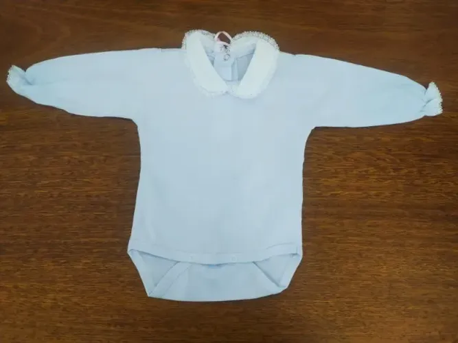 Body Para Bebê Branco Manga Longa Da Du'art - Tamanho P
