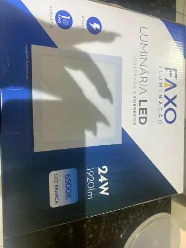 Luminária LED Quadrada 24W 6500K
