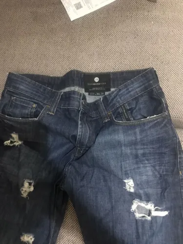 Calça Jeans Ellus Second Floor 2nd Floor Masculina - Tamanho 38/30 - Destroyed Azul Escuro