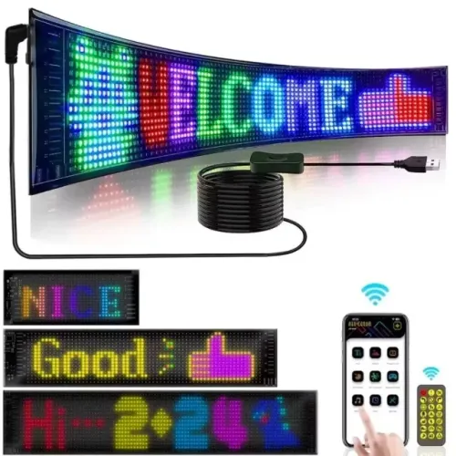 Painel Letreiro Matrix Led USB Flexível Lojas Comércio fachadas