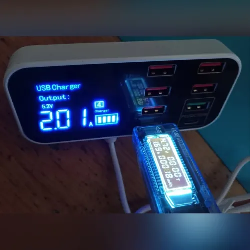 Estação De Carregamento Multi-dispositivos Usb /30w/6 portas/Carregamento USB e Tipo C/