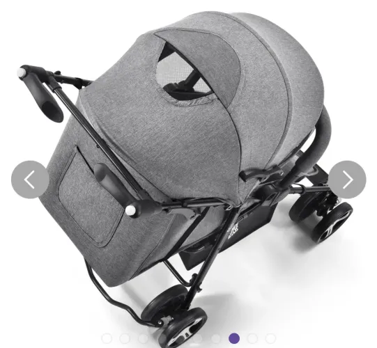 Carrinho de Bebê Compacto e Confortável - Cinza - Extremamente Novo