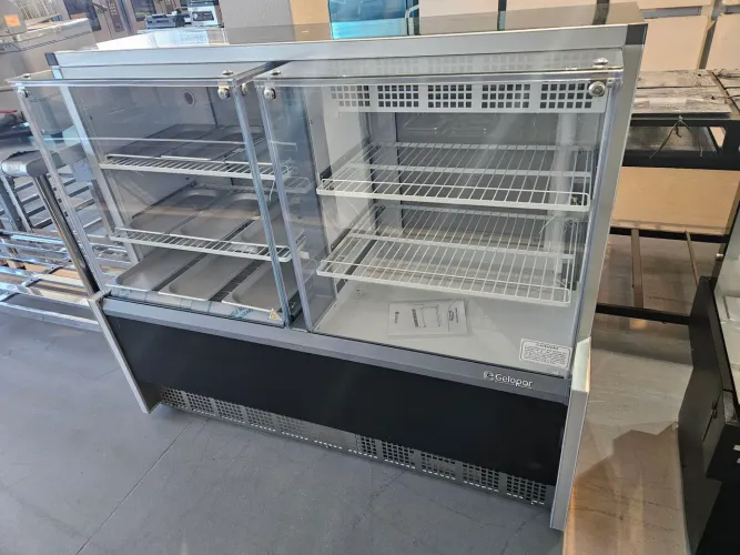vitrine conjugada quente e fria 1,40m a pronta entrega