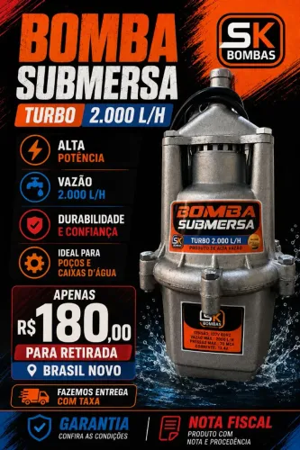 Bomba de Alta Vazão SK Bombas Turbo 2000