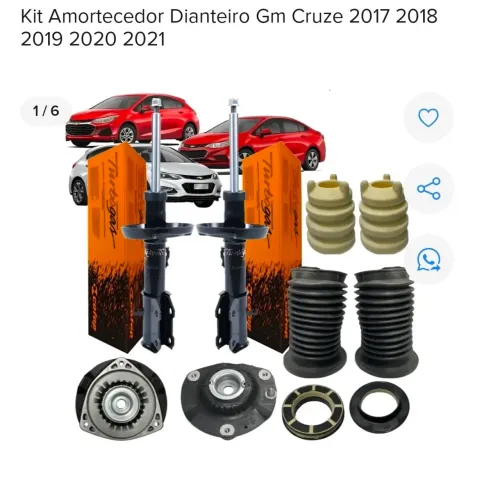 Kit amortecedor completo GM cruze 1.4 turbo