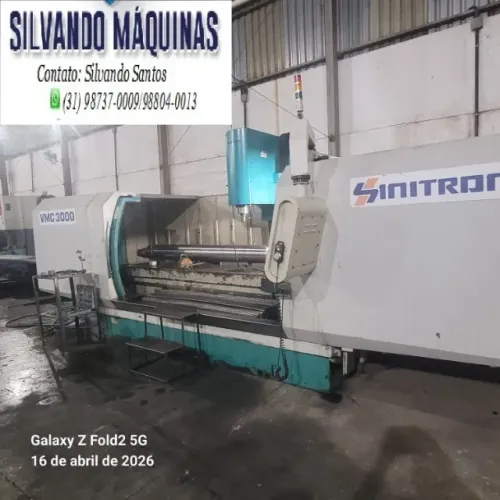 FRESADORA CNC SINITRON VMC 3000 - curso 3000 mm Ano: 2011