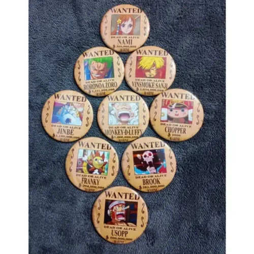Bottons One Piece Cartazes - Broche Mugiwara Luffy Geek Animes Zoro Chopper- NerdDog Store