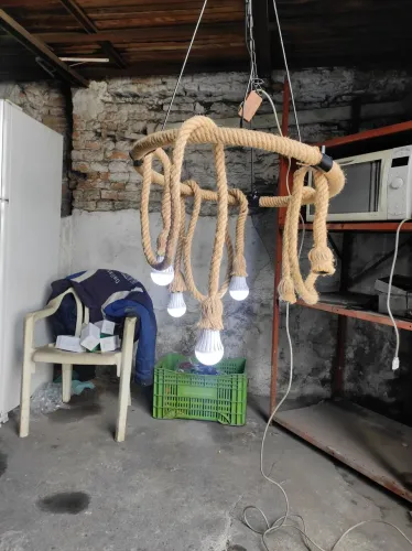 luminária de Teto em Corda
