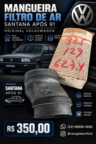 Mangueira Filtro De Ar Santana Apos 91 Original Vw Nova Na Caixa Estoque Antigo 
