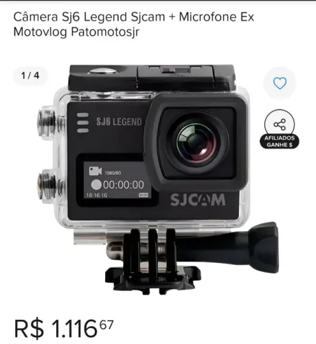 Câmera de Ação Semi Nova SJCAM SJ6 Legend