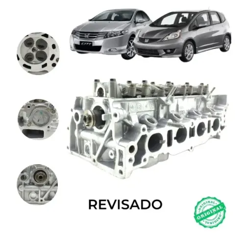 Cabeçote Honda City Fit 1.5 2009 2010 2011 2012 2013 RB02 REVISADO