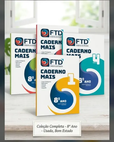 Coleção Completa Caderno Mais 8º Ano - FTD (Módulos 1, 2, 3 e 4) - Usado