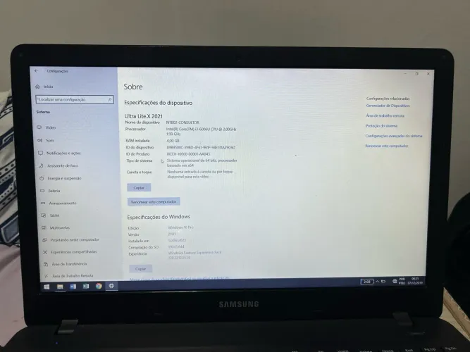 Notebook Samsung