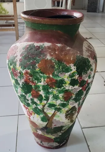 Antiguidades - Jarra de barro 80cm