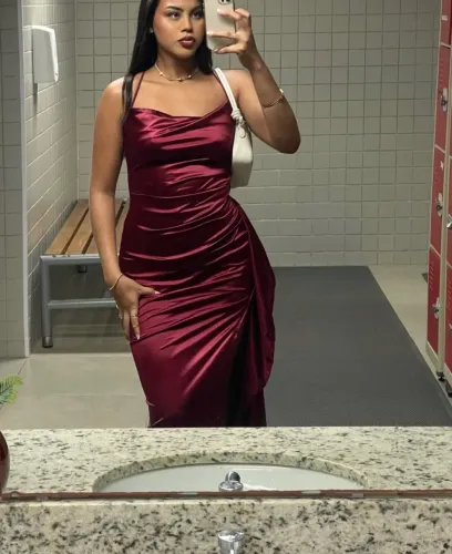 Vestido de festa SHEIN vinho | usado 1 vez