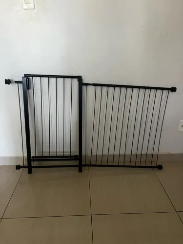 GRADE DE PROTEÇÃO / PORTÃO DE SEGURANÇA PRETO - COM PORTA E EXTENSÕES