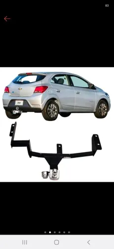 Engate Reboque Rabicho Fixo Onix 2013/2018<br><br>Ate 2019 Aco Resistente Capacidade Carga 450kg