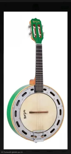 Banjo Rozini Rj11 Color Eletrificado Passivo Verde Verniz