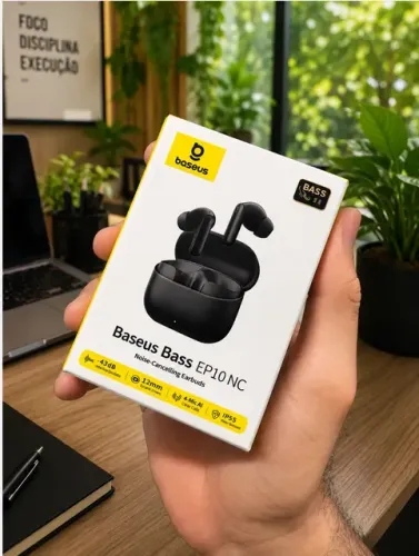 FONE BLUETOOTH BASEUS BASS EP10 NC + BRINDE